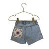 Zara Raw-Hem Crochet Pocket Denim Jean Shorts - Size 2-3