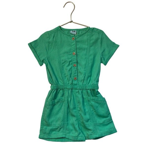 Tape a L'Oeil Green Romper - Size 4A