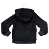 Lands' End Reversible Black Sherpa & Space Zip-Up Hooded Sweatshirt - XS 4-5