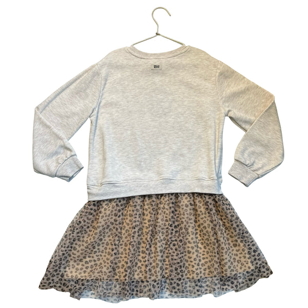 H&M x Sanrio Hello Kitty Sweatshirt & Leopard Tulle Dress - Size 8-10