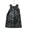 Milly Minis Black Velvet & Silver Sequin Dress - Size 7