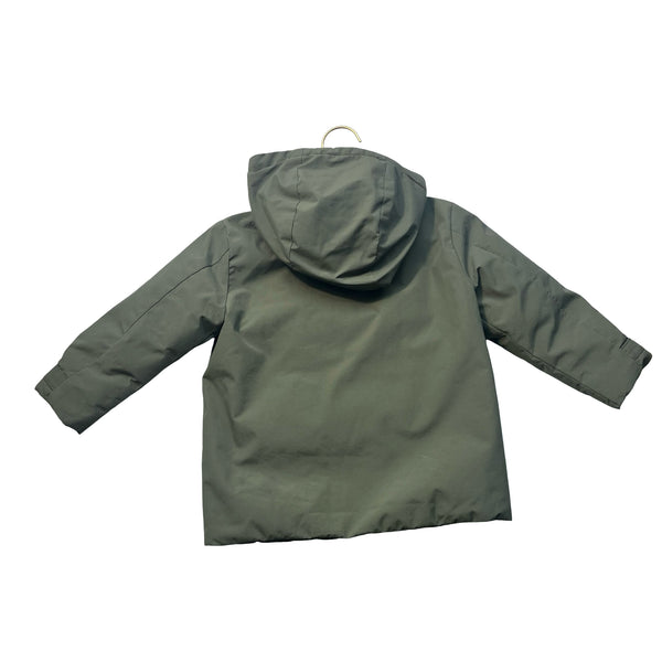 Zara Olive Green Hooded Jacket - Size 2/3