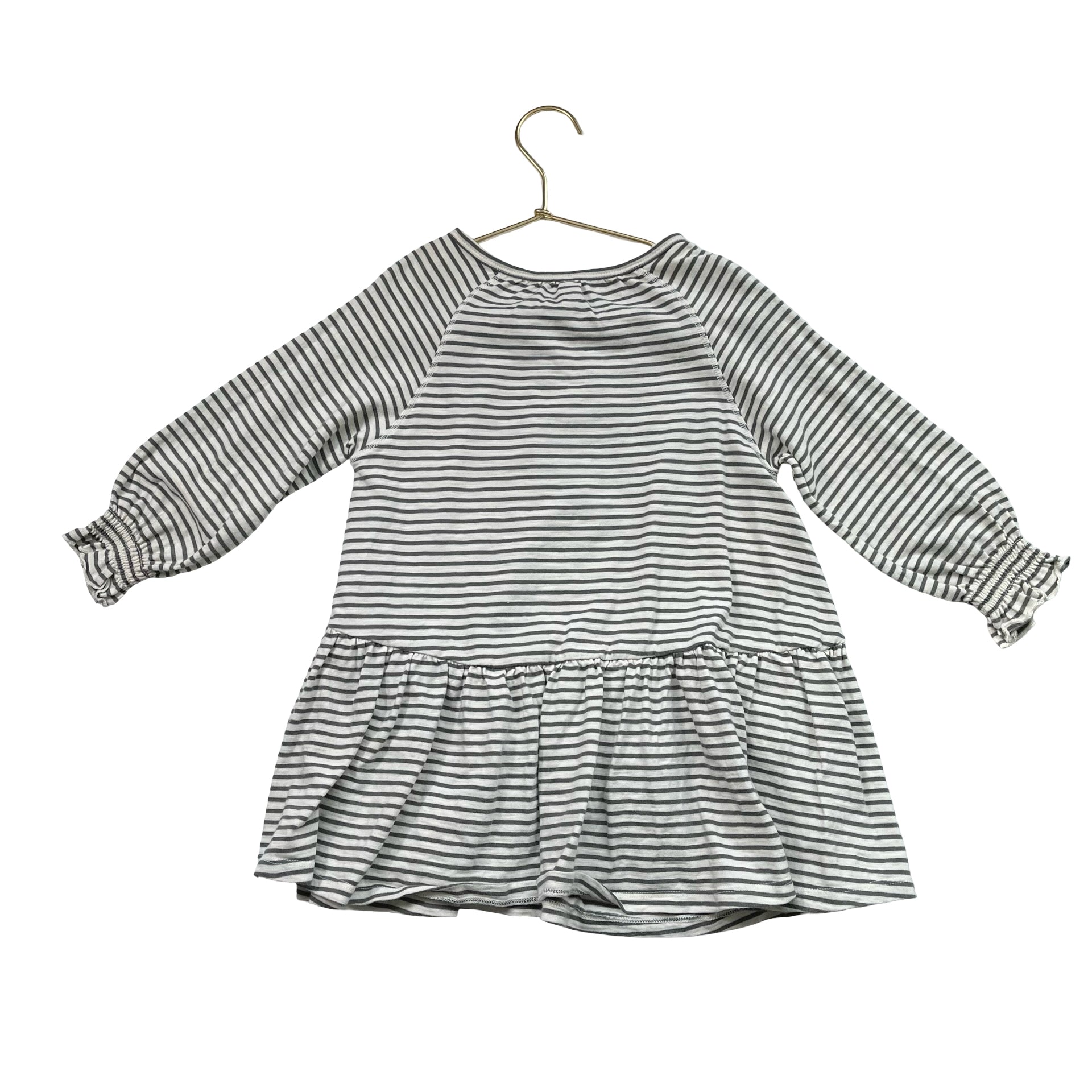 Rylee & Cru Ivory & Sage Stripe Long Sleeve Dress - Size 2/3