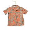 M&S Khaki & Peach Geo Pattern Button Down Shirt - Size 4T US