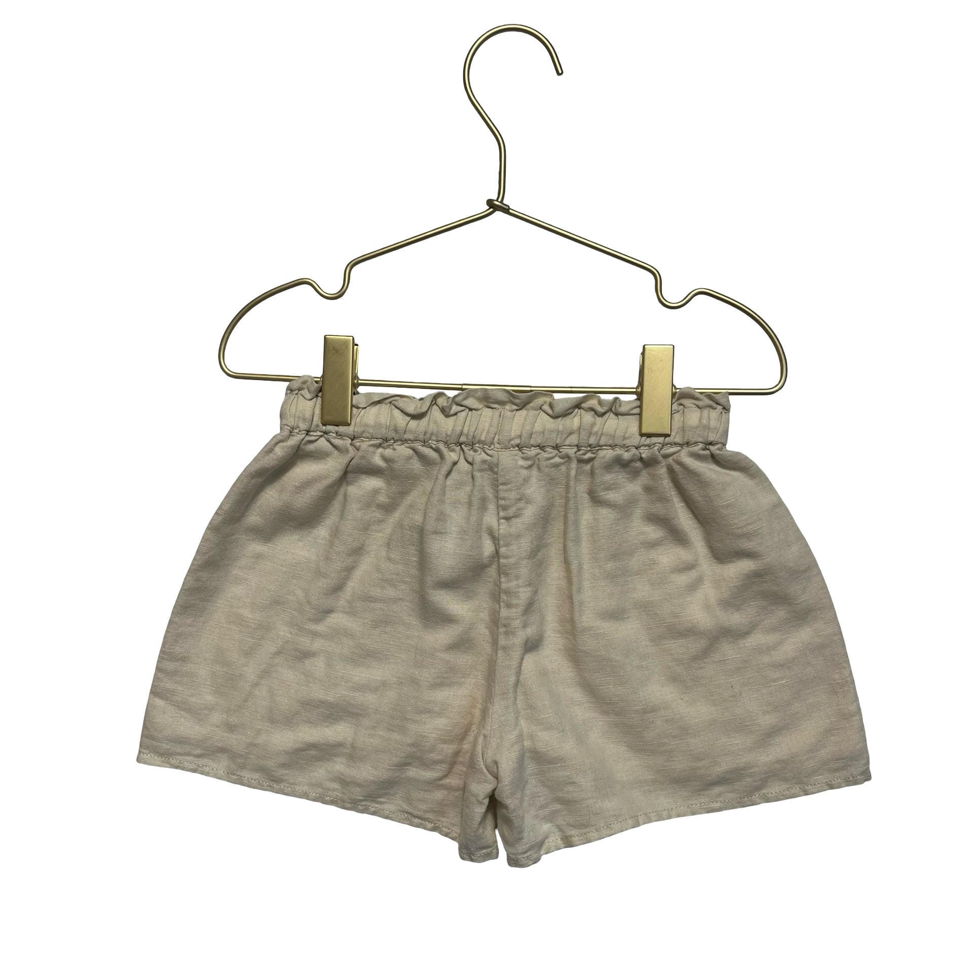 Crewcuts Tan Linen-Cotton Shorts - Size 5