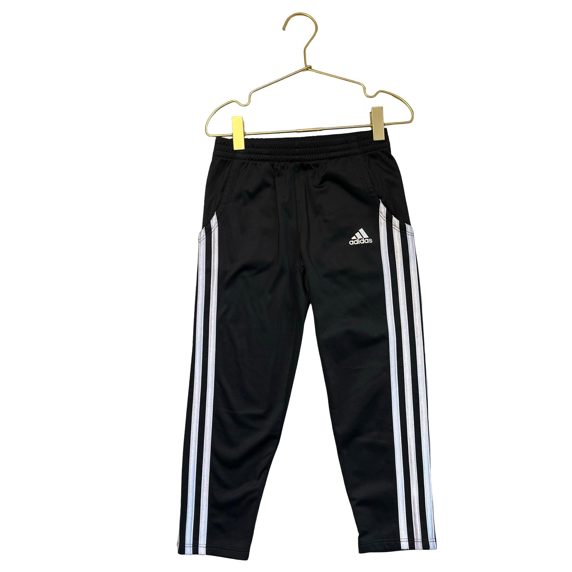 Adidas Black 3-Stripe Athletic Pants - Size 5