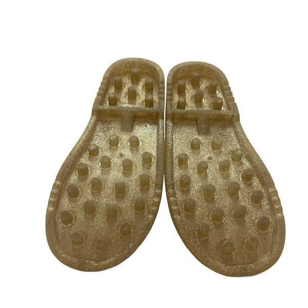 Baby Gap Gold Glitter Closed-Toe Jelly Sandals - Size 10