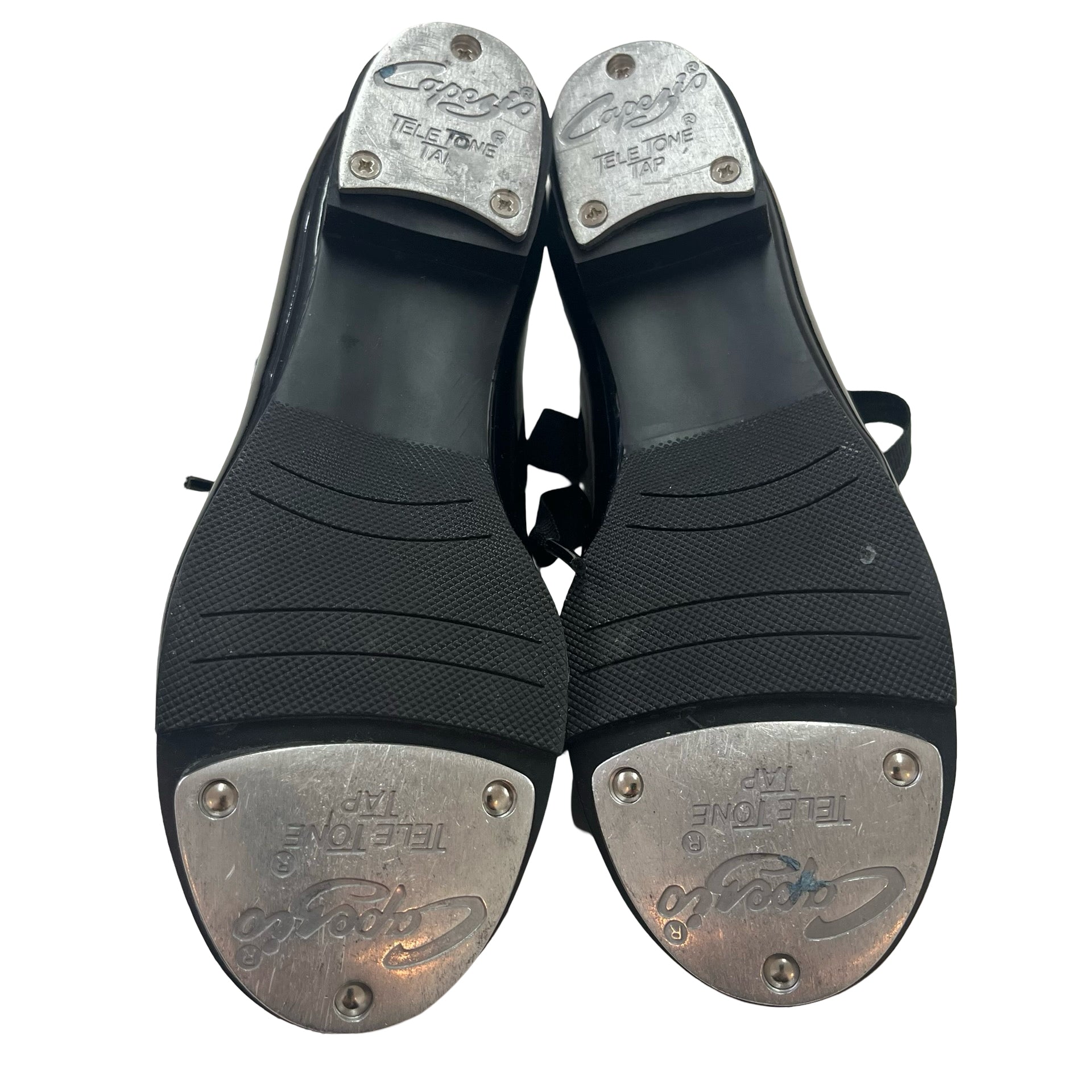 Capezio Black Patent Tap Shoes - Size 13.5 Narrow - Bounce Mkt
