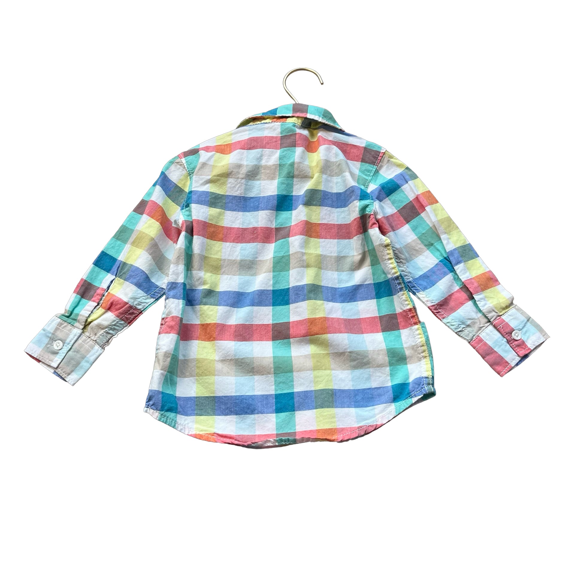 Carter's Colorful Check Button Down - Size 2T - Bounce Mkt