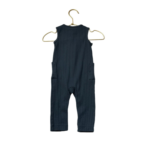 Carter's Dark Teal Ribbed Sleeveless One Piece - Size 6 Months - Bounce Mkt