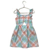 Carter's Light Blue, Peach & Green Plaid Sleeveless Dress - Size 4 - Bounce Mkt