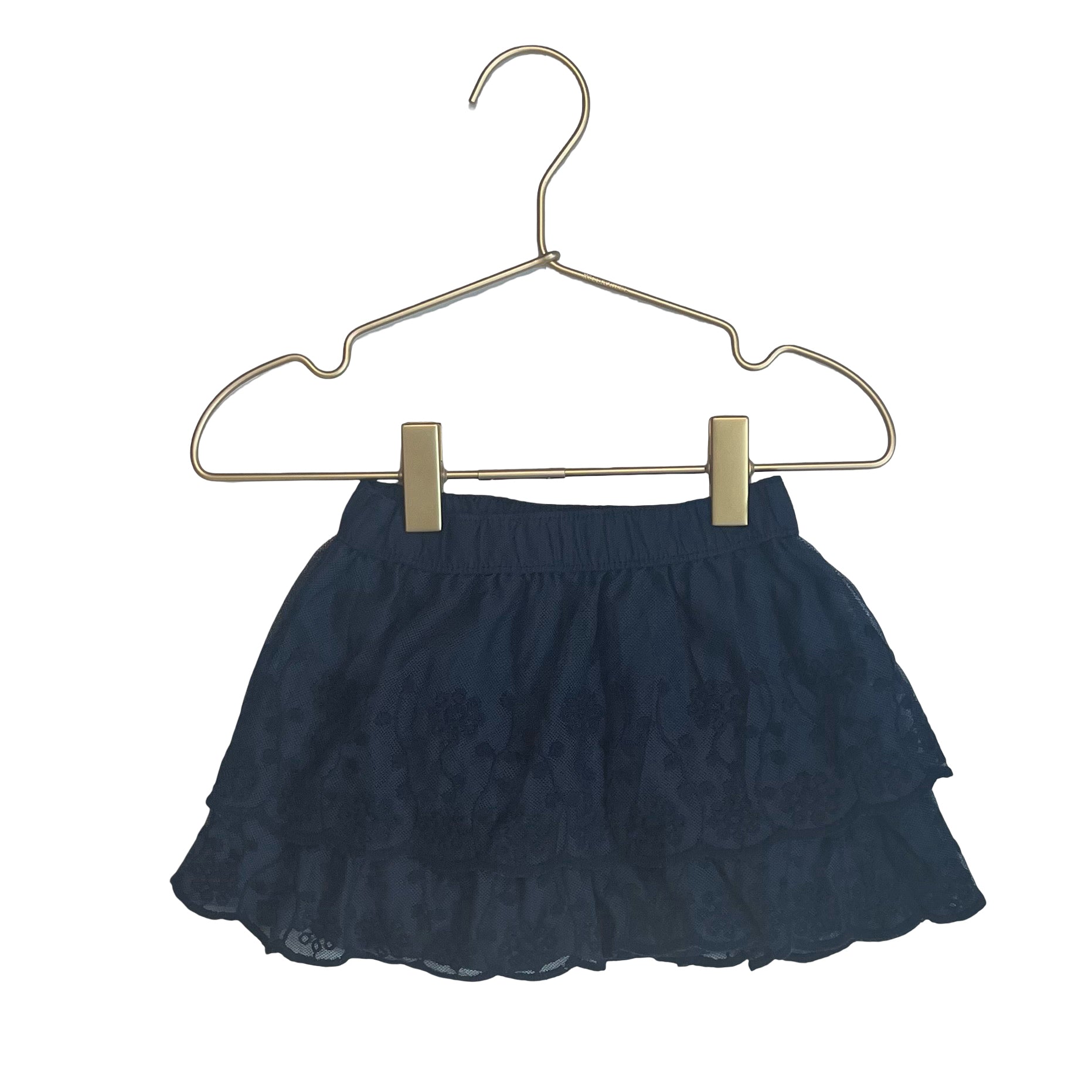Carter's Navy Lace & Eyelet Scalloped Skirt - Size 18 Months - Bounce Mkt