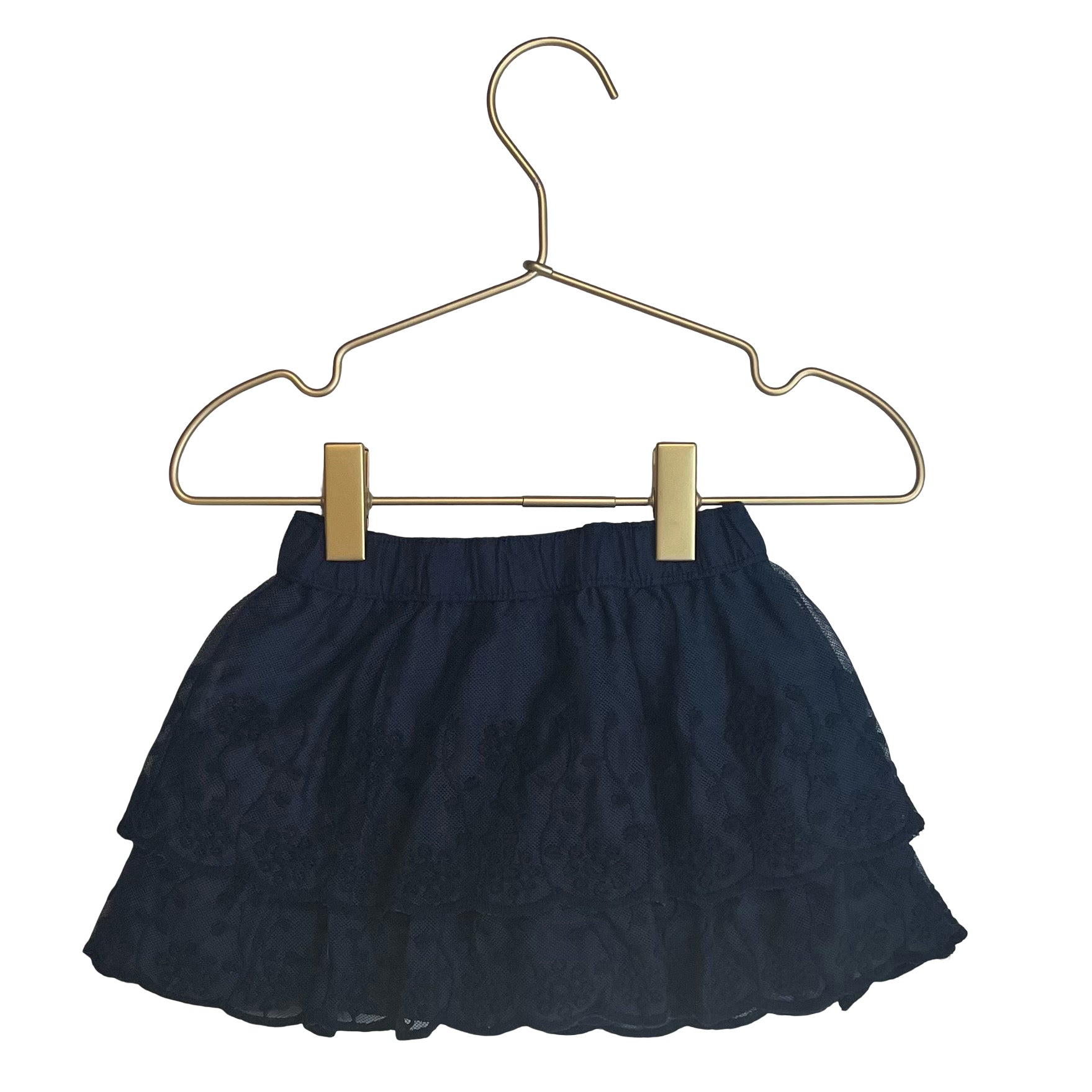 Carter's Navy Lace & Eyelet Scalloped Skirt - Size 18 Months - Bounce Mkt
