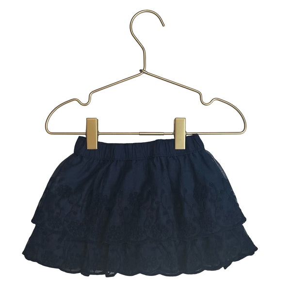 Carter's Navy Lace & Eyelet Scalloped Skirt - Size 18 Months - Bounce Mkt
