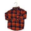 Carter's Orange, Navy Plaid Flannel Button Down - Size 2T - Bounce Mkt