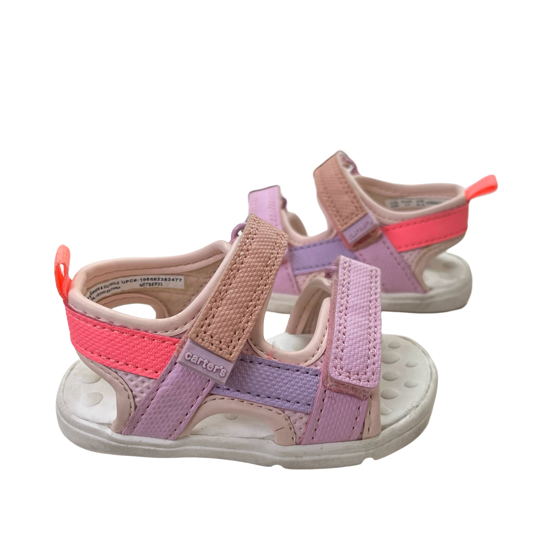 Carter's Pink & Purple Strap Sandals - Size 2 - Bounce Mkt