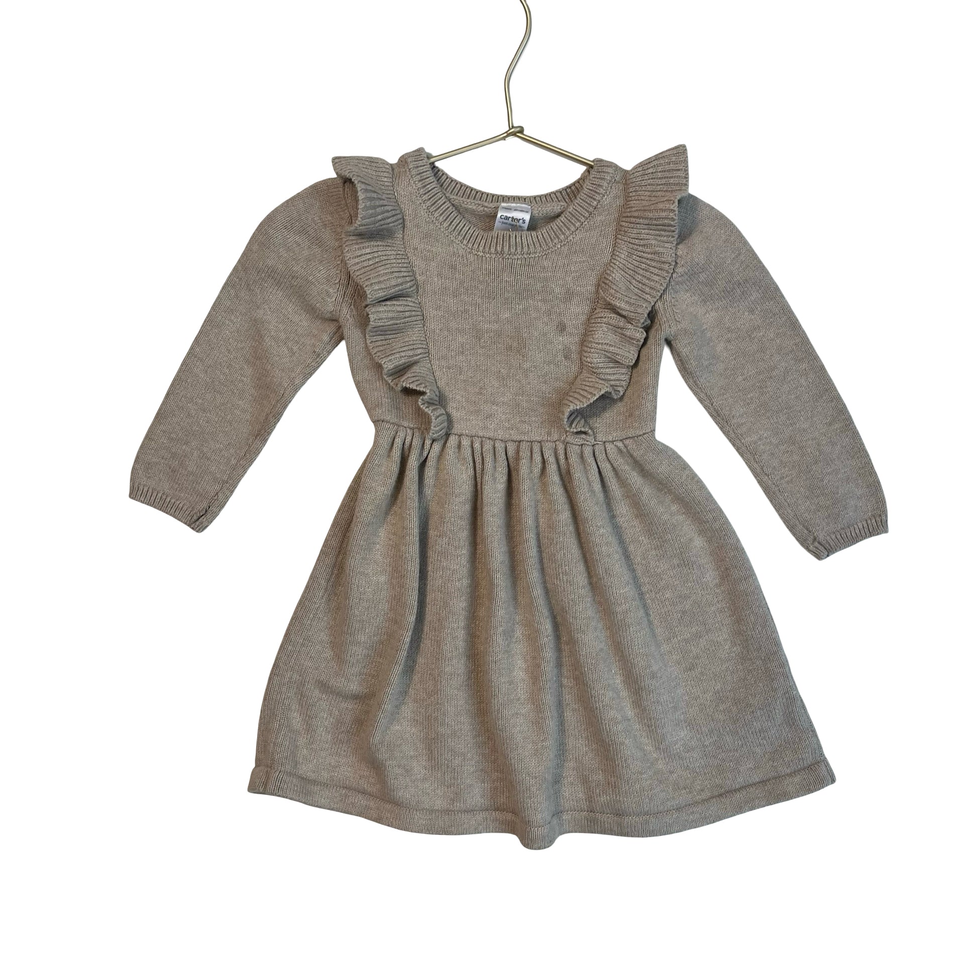 Carter's Tan Cotton Sweater Dress - Size 18 Mo - Bounce Mkt