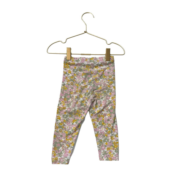 Carter's Yellow, Green, Ivory, Lavender Floral Leggings - Size 18 Mo - Bounce Mkt