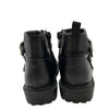 Cat & Jack Black Faux Leather Buckle Ankle Boots - Size 6 - Bounce Mkt