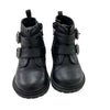 Cat & Jack Black Faux Leather Buckle Ankle Boots - Size 6 - Bounce Mkt