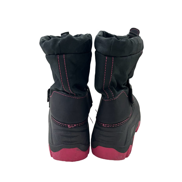 Cat & Jack Black & Pink Winter Boots - Size 2Y Big Kid - Bounce Mkt