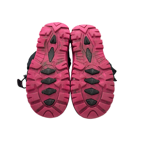 Cat & Jack Black & Pink Winter Boots - Size 2Y Big Kid - Bounce Mkt