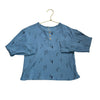 Cat & Jack Blue & Black Lighting Bolt Henley Waffle Shirt - Size S (6/7) - Bounce Mkt