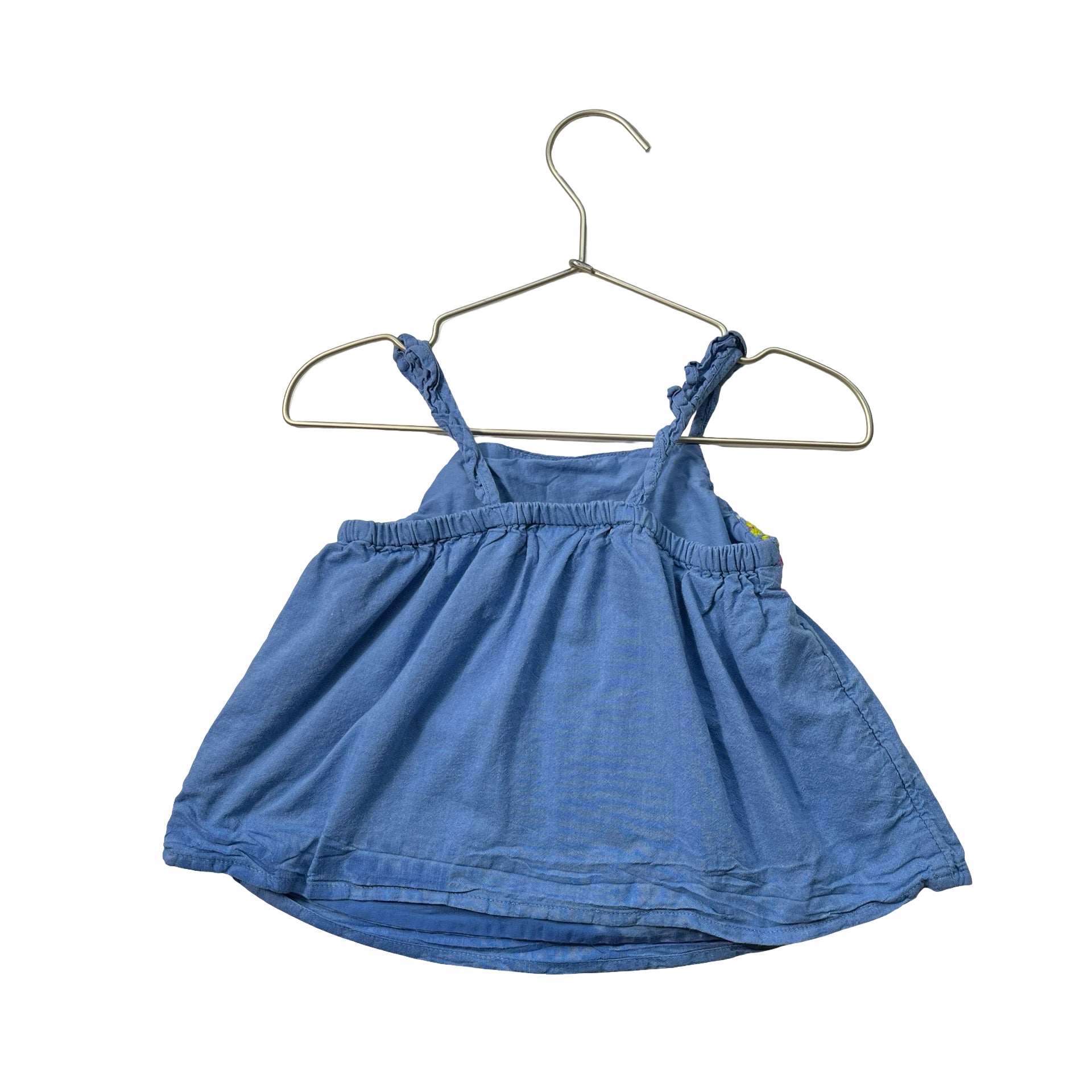 Cat & Jack Blue Chambray Embroidered Top - Size 2T - Bounce Mkt