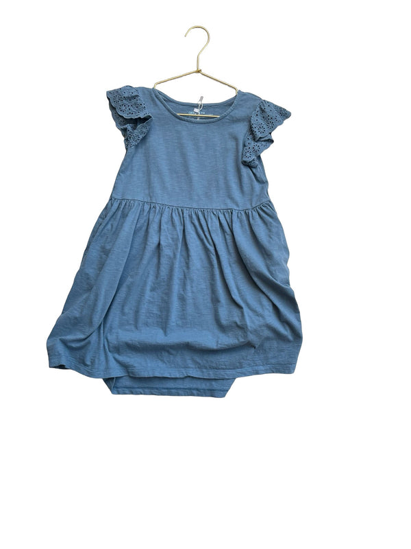 Cat & Jack Blue Eyelet Sleeved Dress - Size M 8 - Bounce Mkt