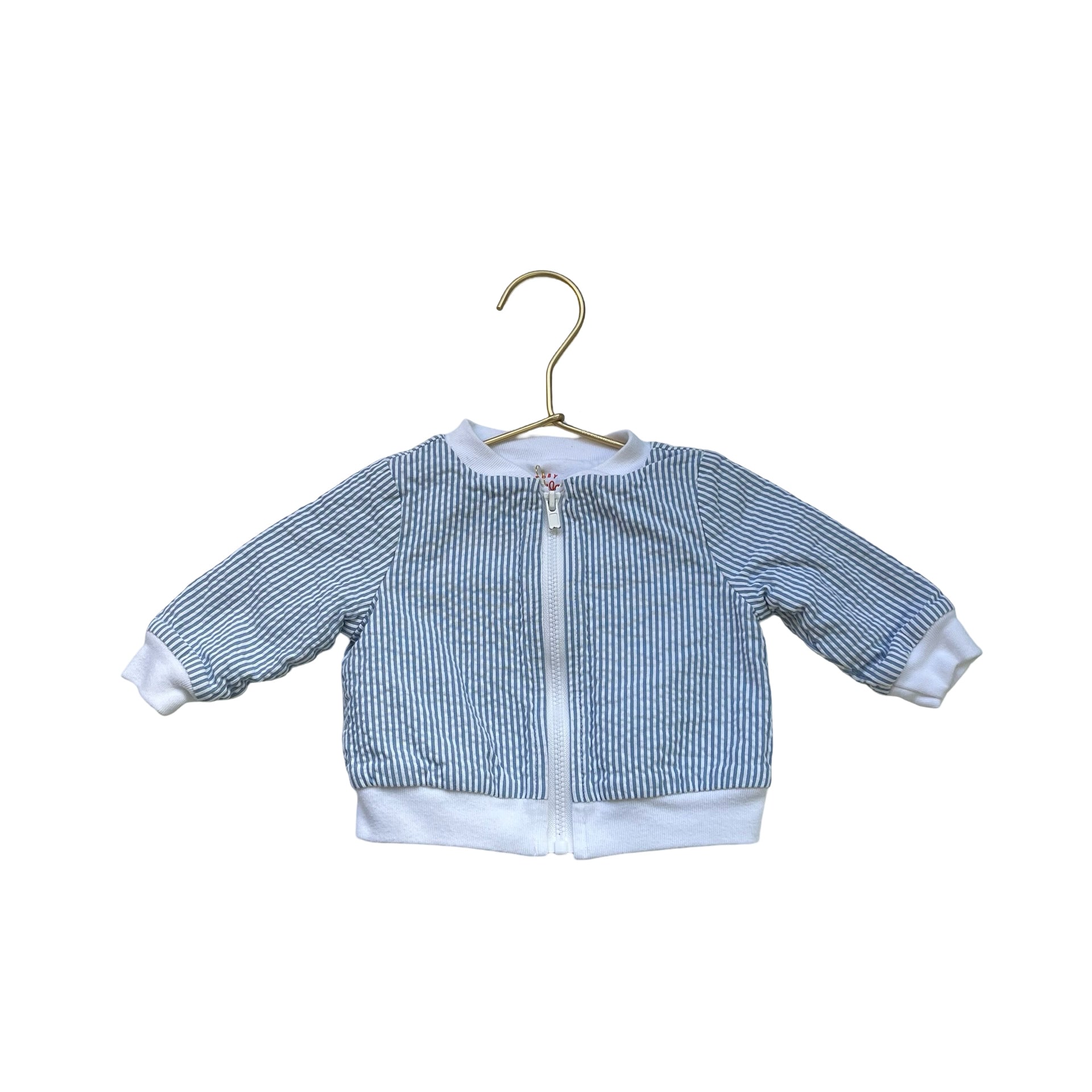 Cat & Jack Blue & White Seersucker Jacket - Size 0 - 3 Mo - Bounce Mkt