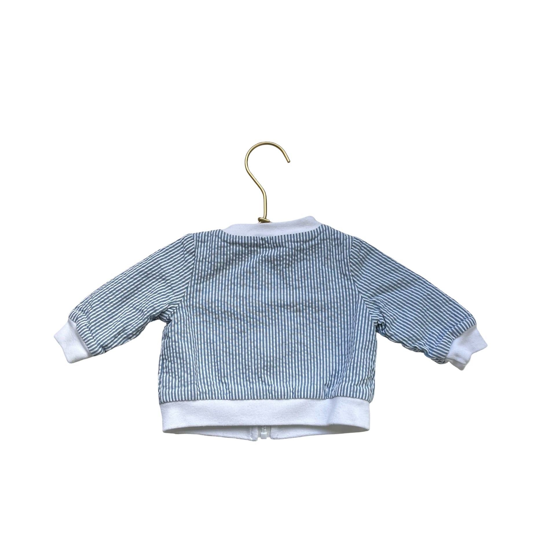 Cat & Jack Blue & White Seersucker Jacket - Size 0 - 3 Mo - Bounce Mkt