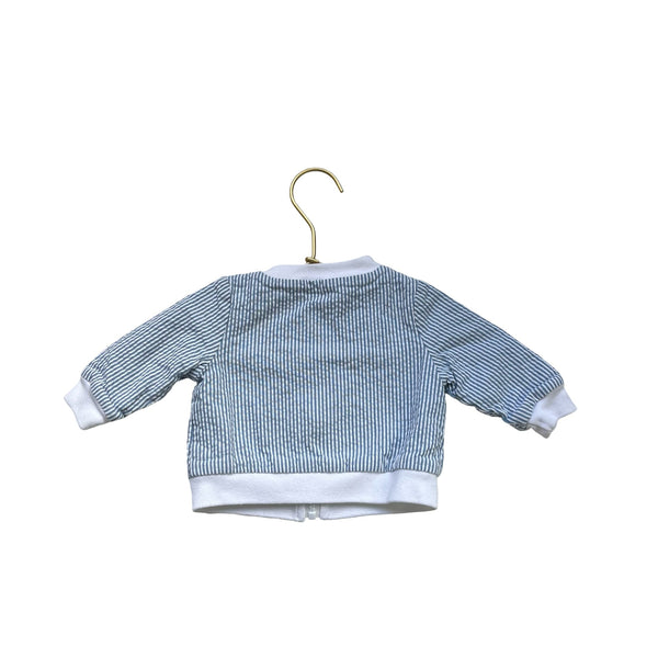 Cat & Jack Blue & White Seersucker Jacket - Size 0 - 3 Mo - Bounce Mkt