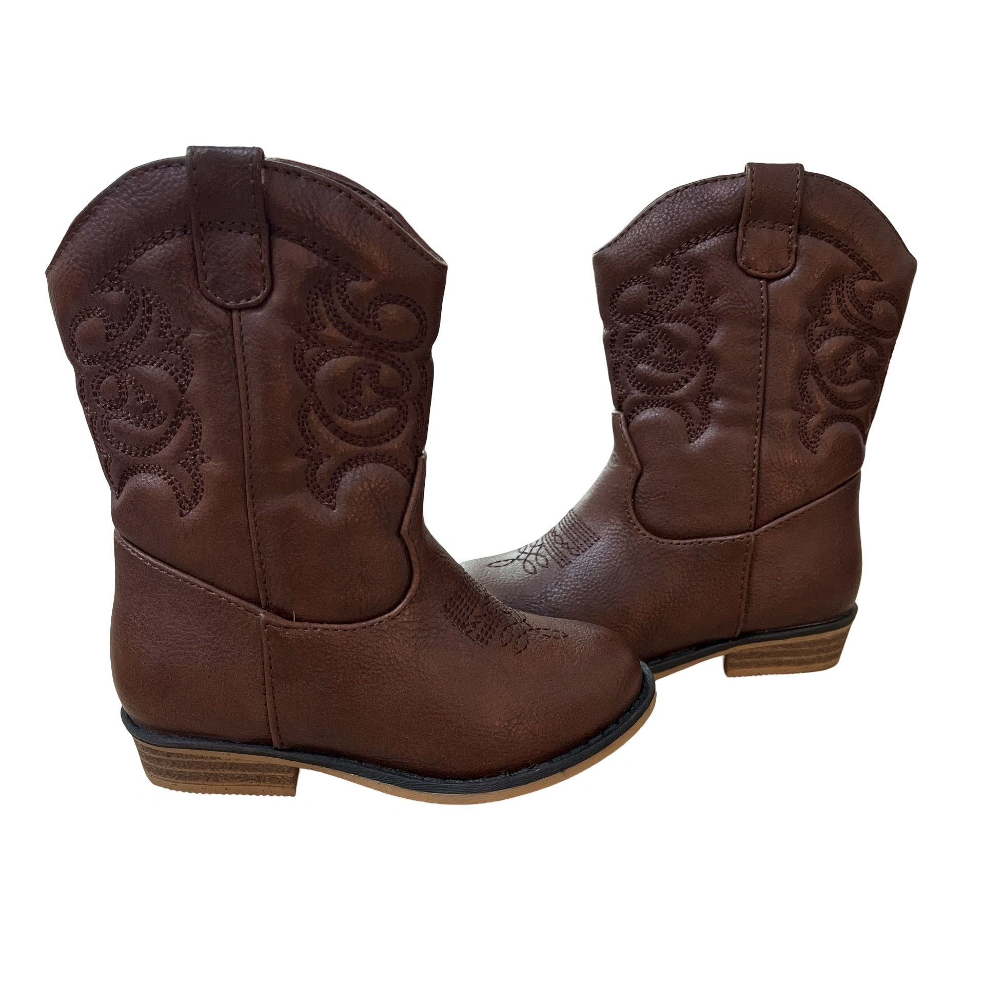 Cat & Jack Brown Cowboy Boots - Size 7 - Bounce Mkt