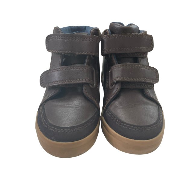 Cat & Jack Brown Faux Leather Velcro Ankle - Boots - Size 7 - Bounce Mkt