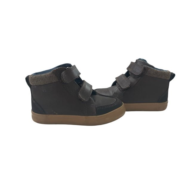 Cat & Jack Brown Faux Leather Velcro Ankle - Boots - Size 7 - Bounce Mkt