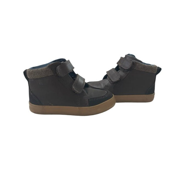 Cat & Jack Brown Faux Leather Velcro Ankle - Boots - Size 7 - Bounce Mkt