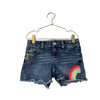 Cat & Jack Embroidered Sun & Rainbow Denim Shorts - Size M 7 - 8 - Bounce Mkt