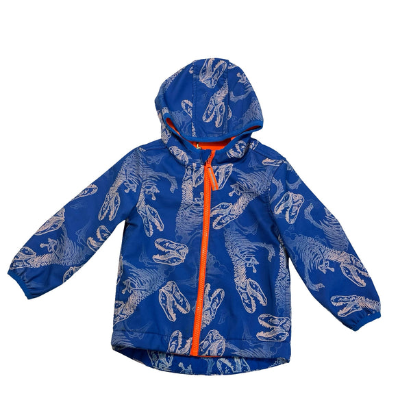 Cat & Jack Fleece - Lined Blue Dino Hooded Jacket - Size 2T - Bounce Mkt