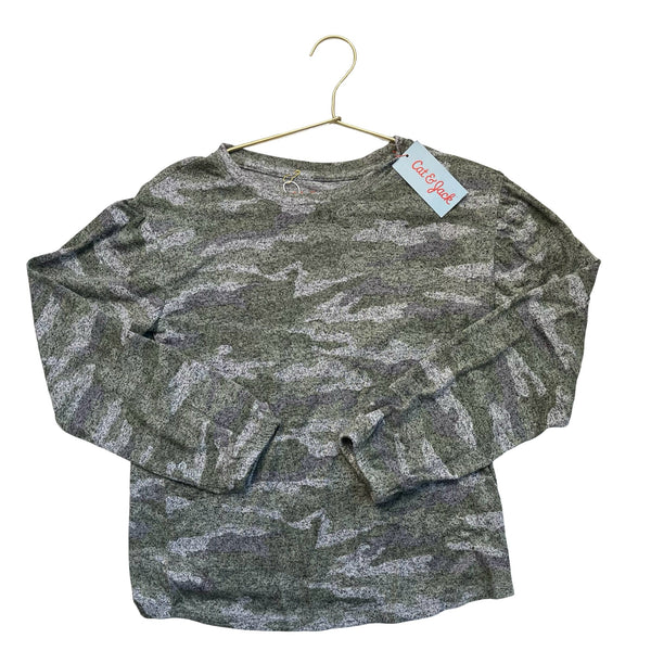 Cat & Jack Green Camo Knit Top with Tags - Size L 10 - 12 - Bounce Mkt