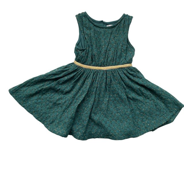 Cat & Jack Green & Gold Dress - Size 2T - Bounce Mkt