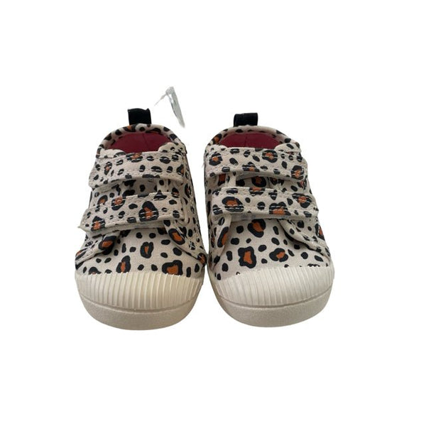 Cat & Jack Leopard Print Velcro Sneakers with Tags - Size 5 - Bounce Mkt