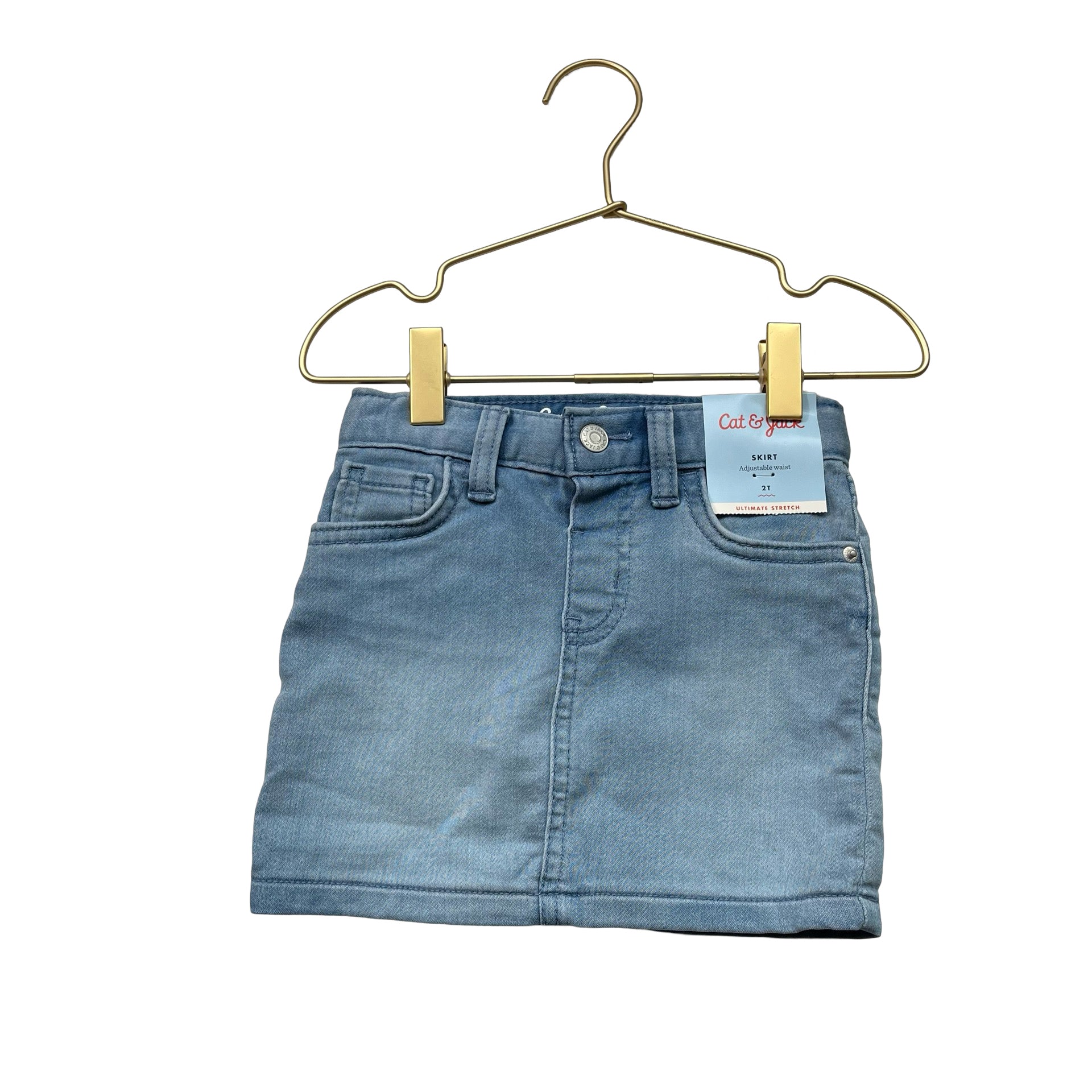 Cat & Jack Light Blue Jean Skirt with Tag - Size 2 - Bounce Mkt