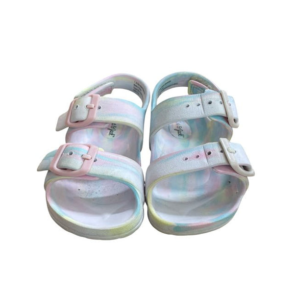 Cat & Jack Multi - Color Pastel Brushstroke Sandals - Size 7 - Bounce Mkt