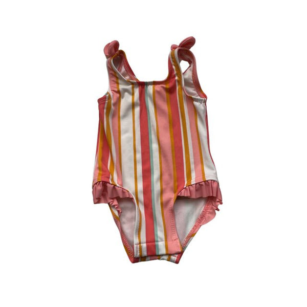 Cat & Jack Orange & Pink Striped Swim Suit - Size 3-6 Mo - Bounce Mkt