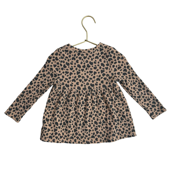 Cat & Jack Tan & Black Leopard Print Ribbed Shirt - Size 2T - Bounce Mkt