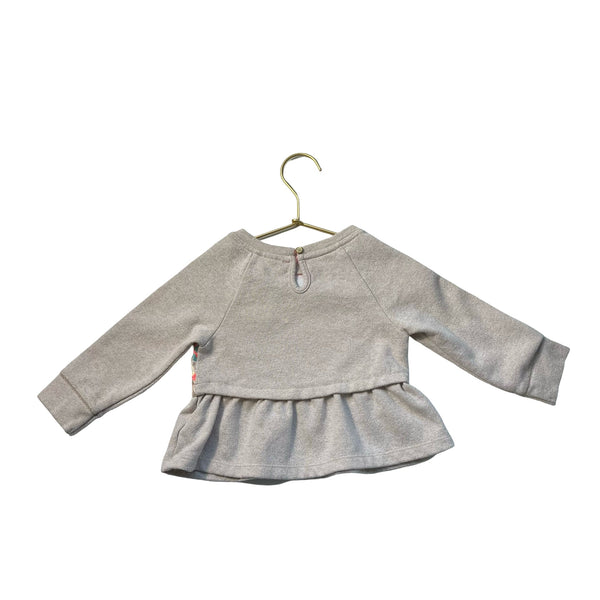 Cat & Jack Tan, Hot Pink, Gold, Aqua Metallic Top - Size 12 Mo - Bounce Mkt