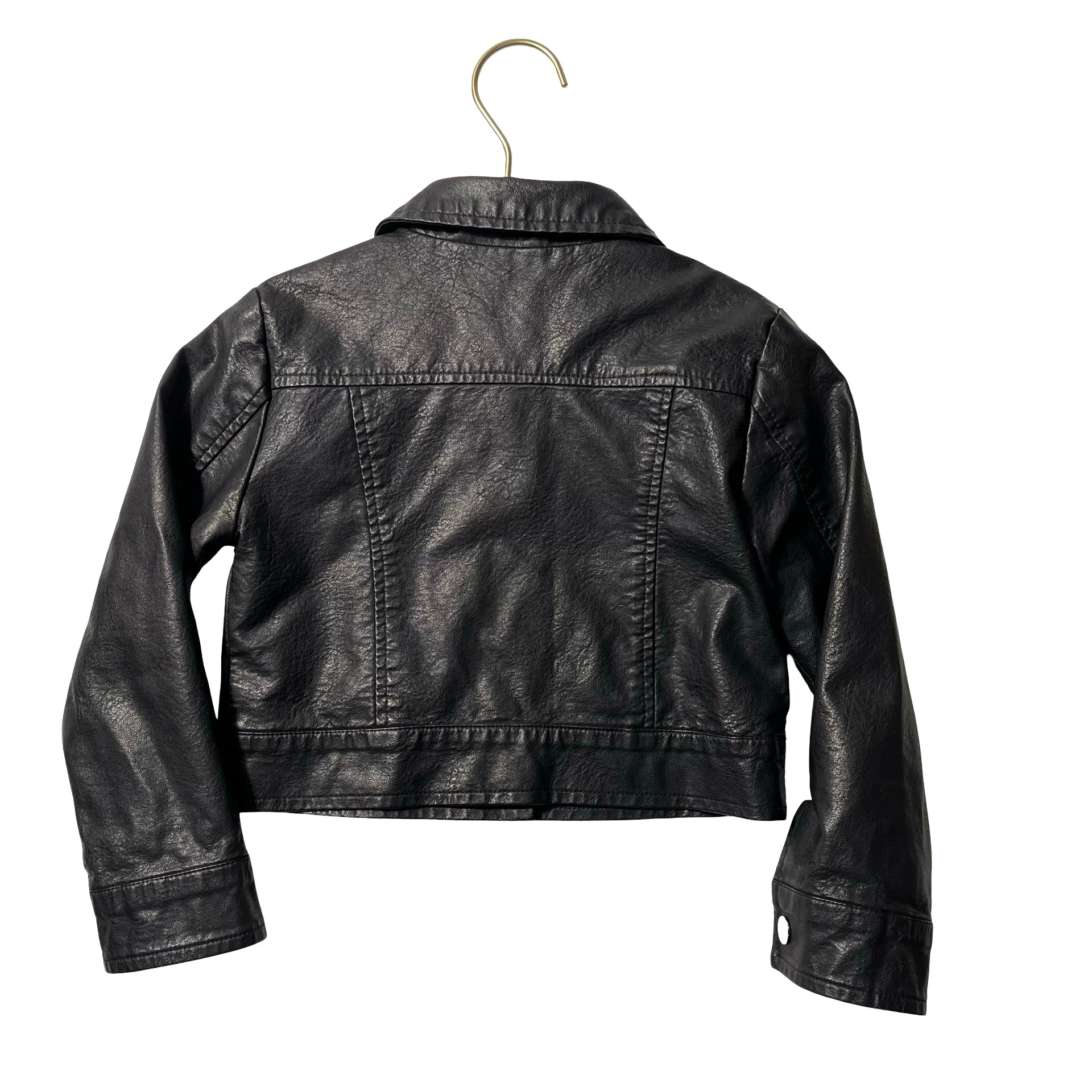 Mayoral Black Faux Leather Jacket - Size 5