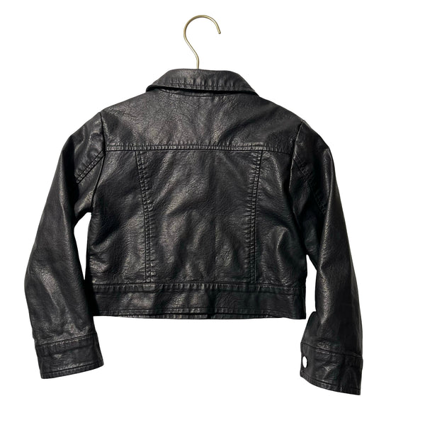 Mayoral Black Faux Leather Jacket - Size 5