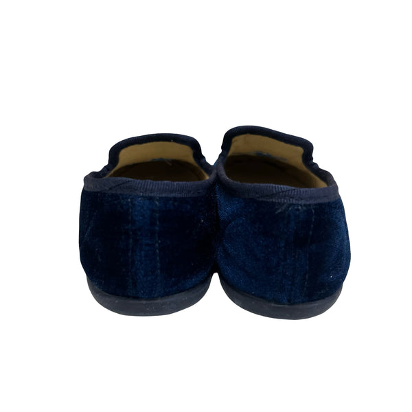 Childrenchic x Roller Rabbit Navy Velvet Logo Loafers - Size 28 (11)