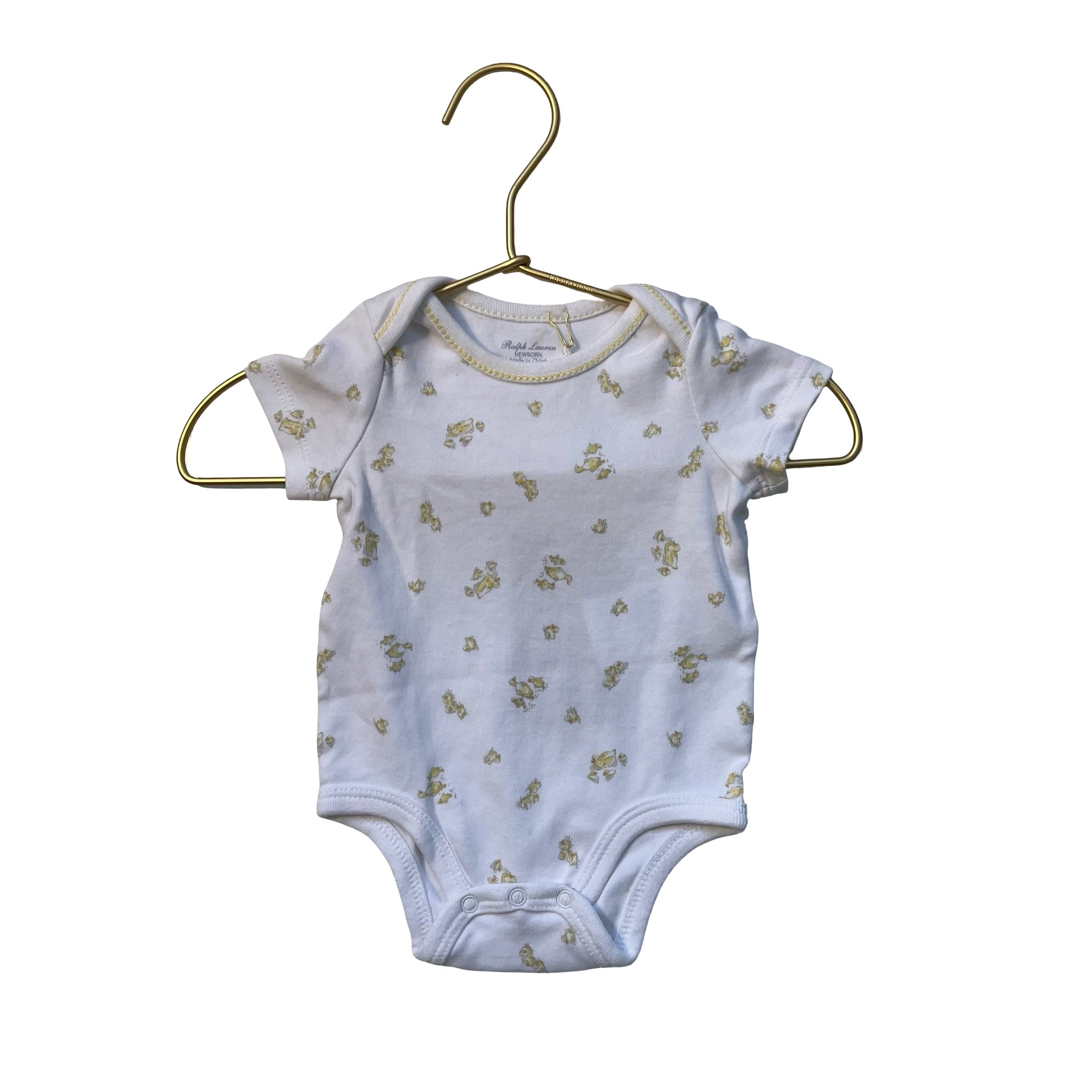 Ralph Lauren Chicks Print Onesie Bodysuit - Size Newborn